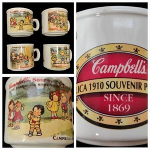 Campbell's Soup Cup Mugs Bowls Set Of 4